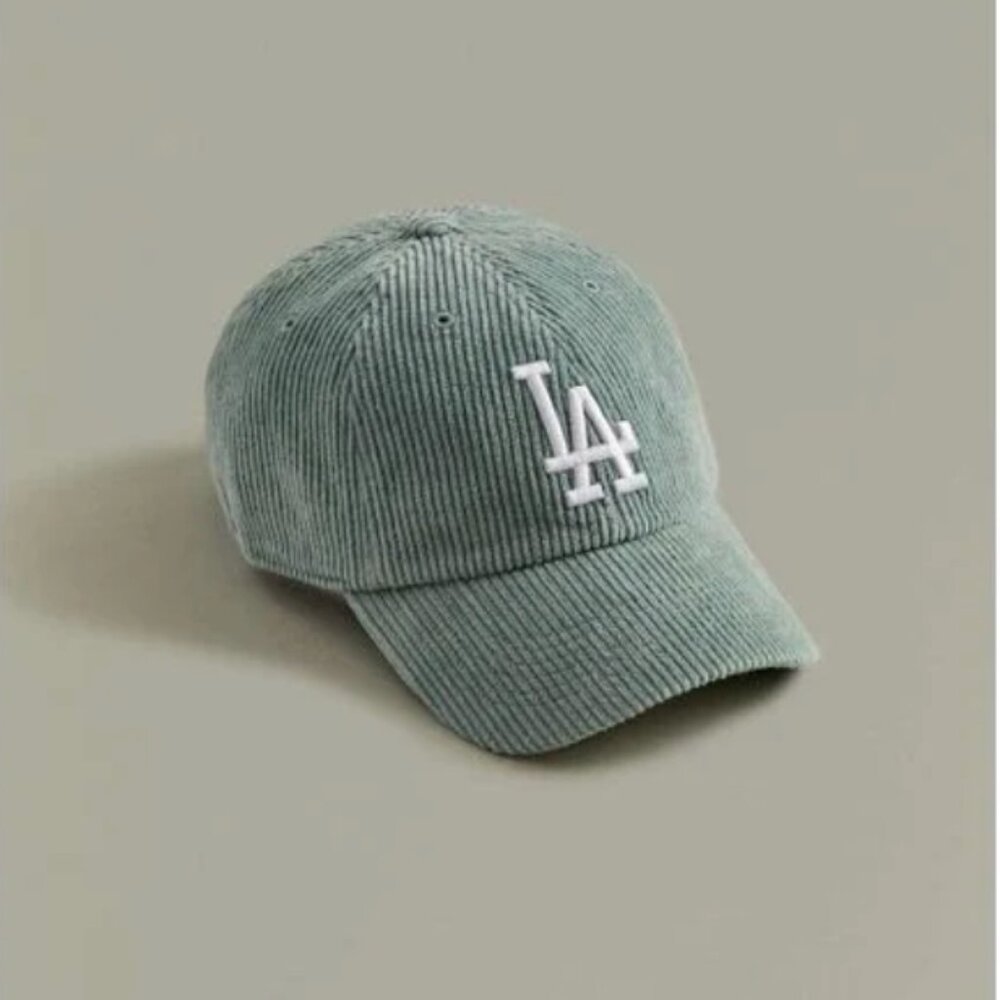 Los Angeles Dodgers Corduroy Baseball Cap Hat One Size '47 Brand Sage Green